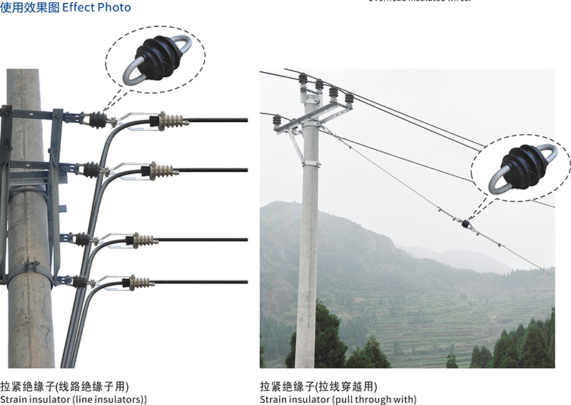 2,jh系列拉紧绝缘子用在1kv及以下配电线路的转角或耐张段时,作为线路